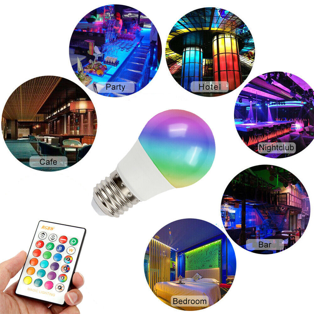 16 Color Changing Magic Light E27 RGB LED Lamp Bulb with Wireless Remote Control