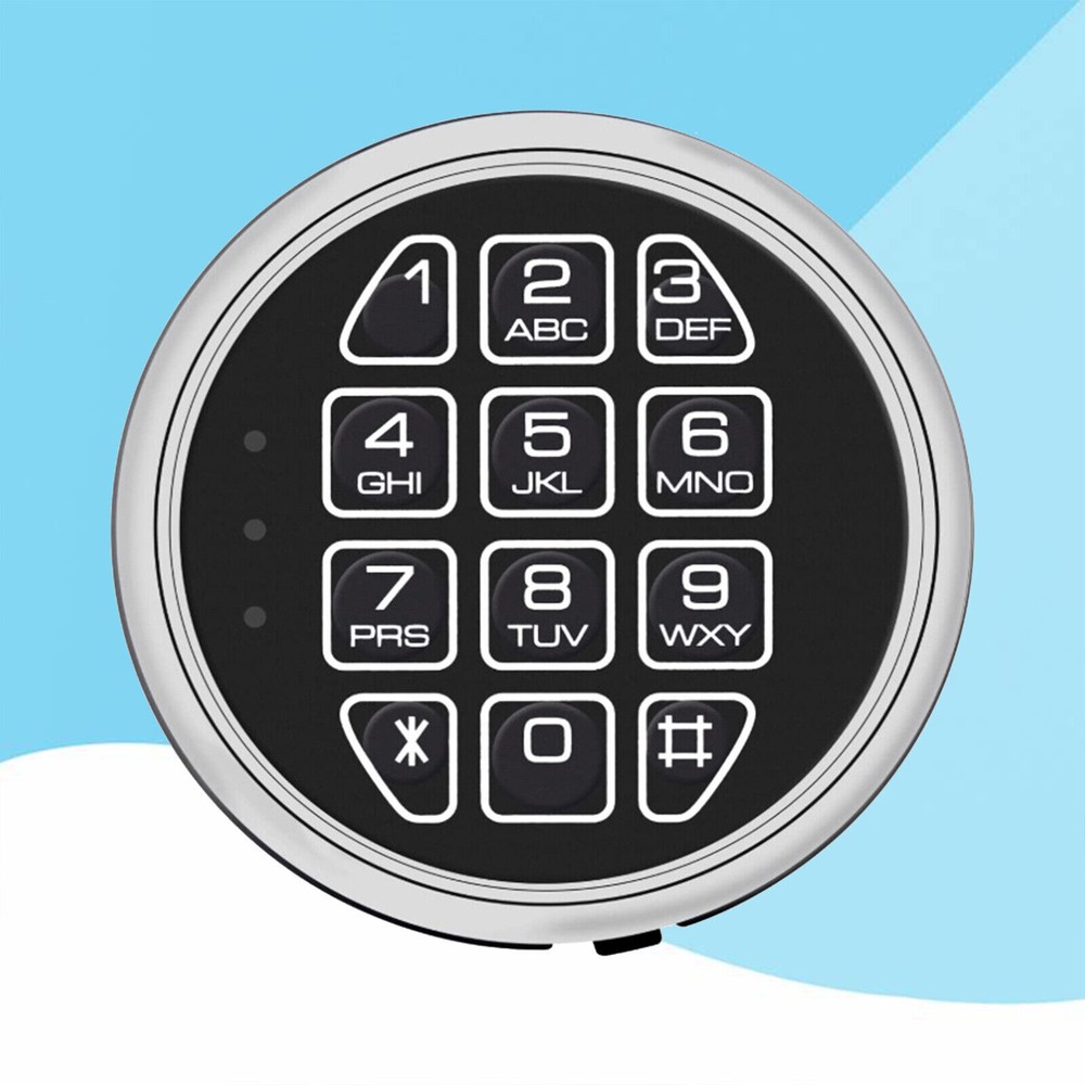 Gun Safe lock Replacement Chrome Keypad include 2 Override Keys &Solenoid Lock