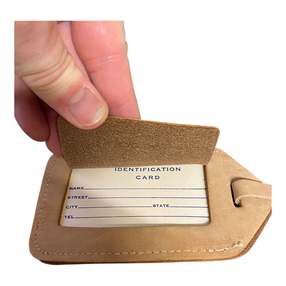 Vintage Conoco Luggage Tag Suede