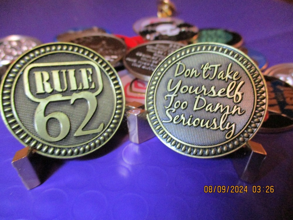 Coin 24 Year Tri-plate Medallion AA Anniversary Challenge