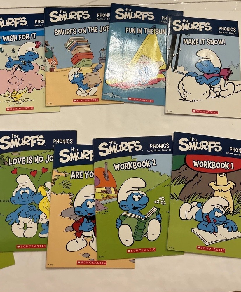 Smurfs Phonics Fun Complete 2013 Peyo 12 Books