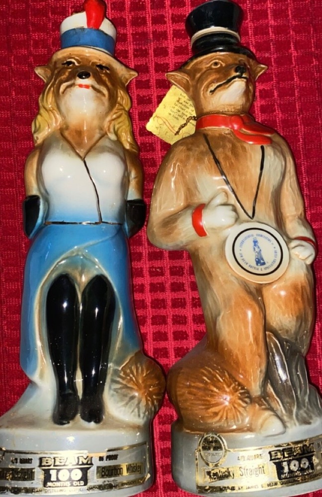 Jim Beam collector bottles set 