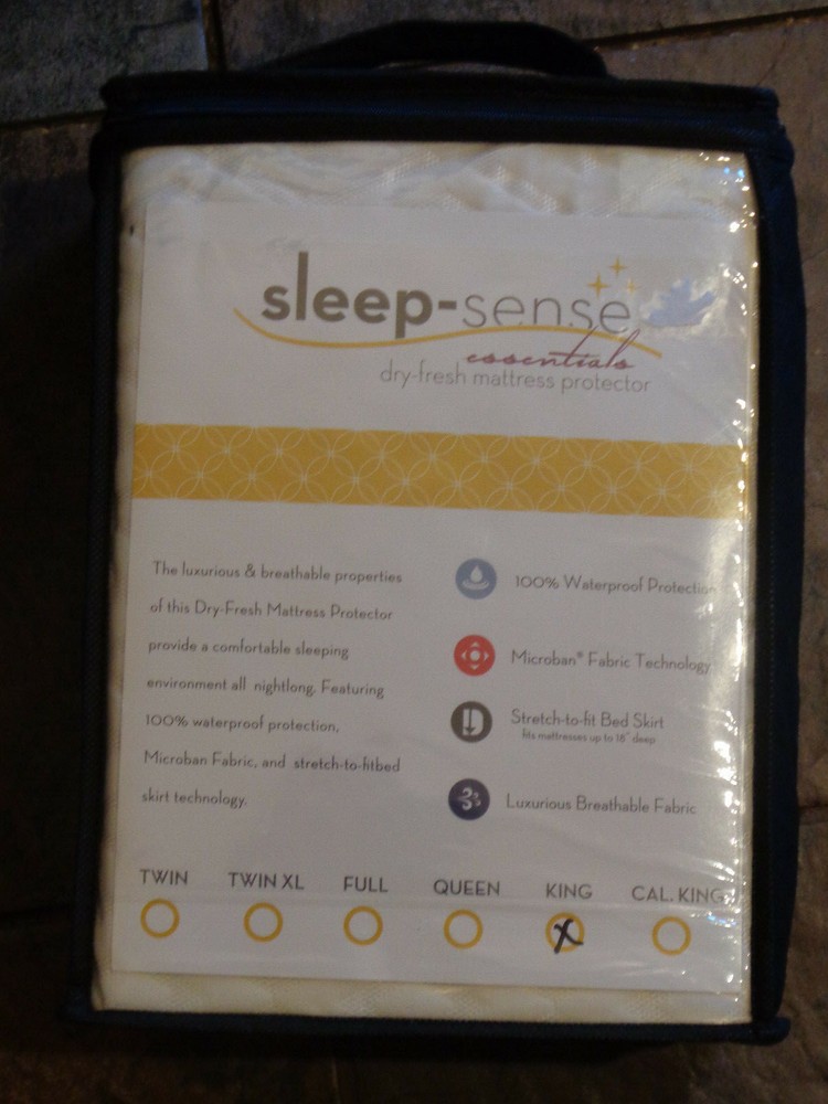 SLEEP-SENSE ESSENTIALS DRY-FRESH KING MATTRESS PROTECTOR 全新-
