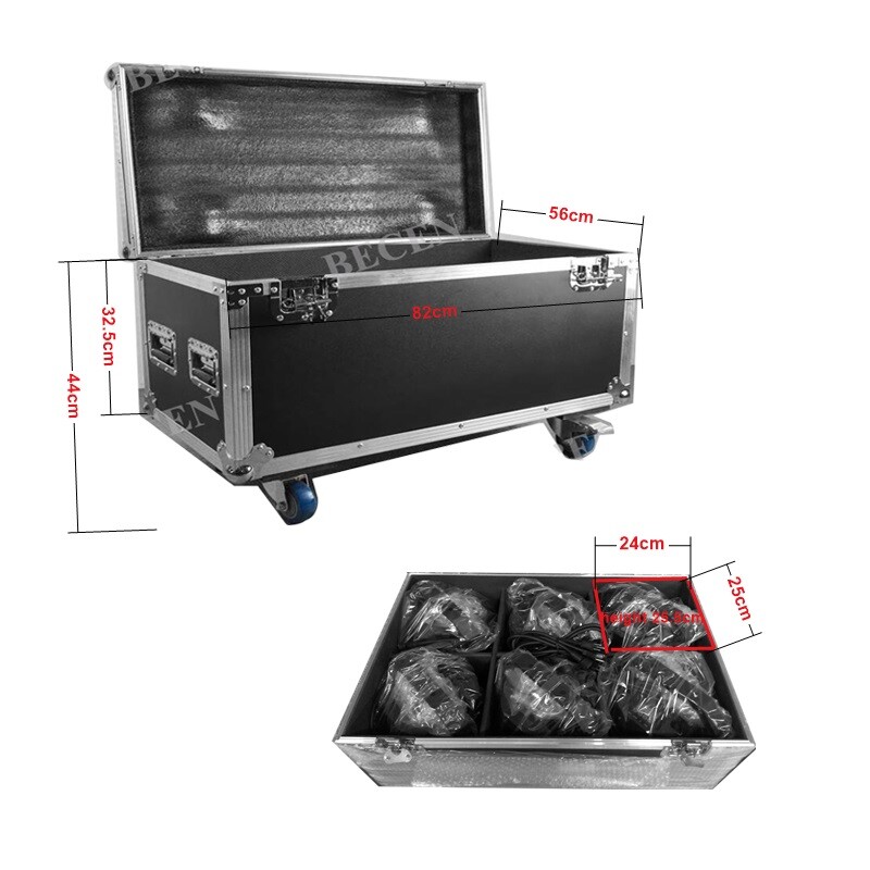 Empty Fly case for 6pcs Indoor/IP65 Led par light with wheels Flight case IN US