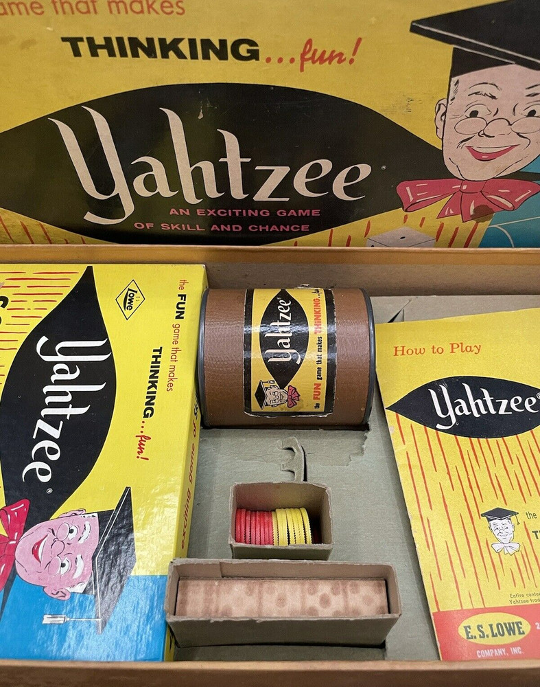 Vintage 1961 ES Lowe Co Yahtzee Game