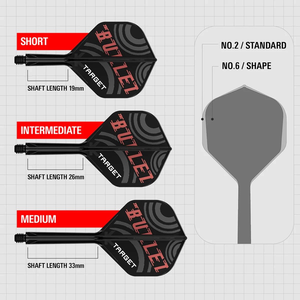 STEPHEN BUNTING TARGET K-FLEX 1 PIECE SHORT SHAFT NO2 FLIGHT