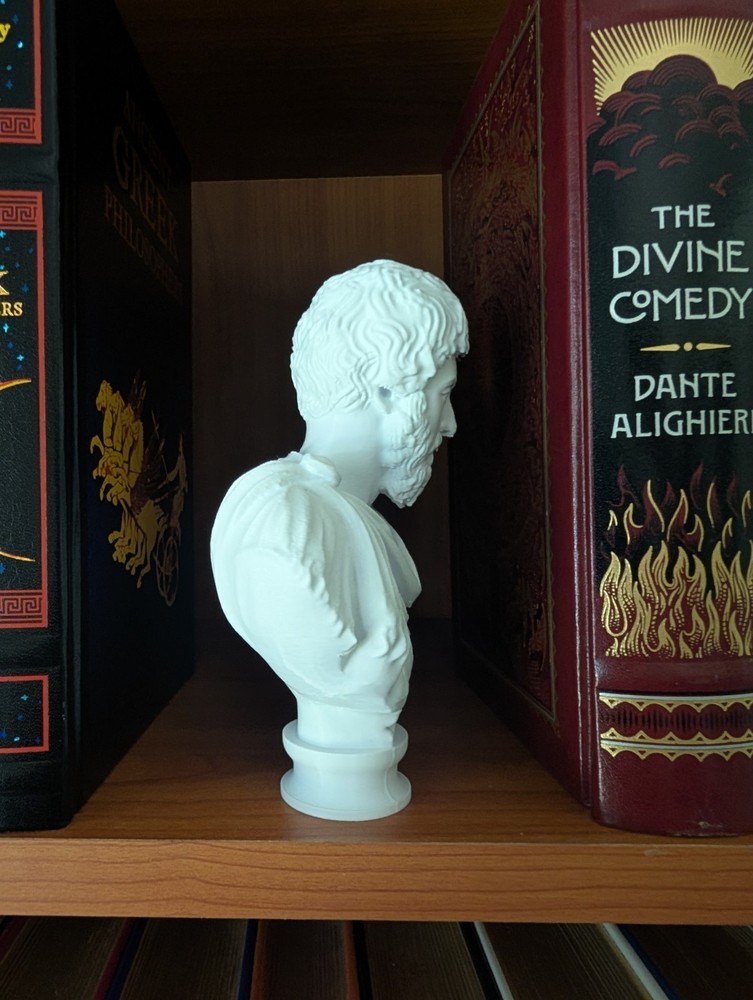 Small White Bust Of Roman Emperor Marcus Aurelius