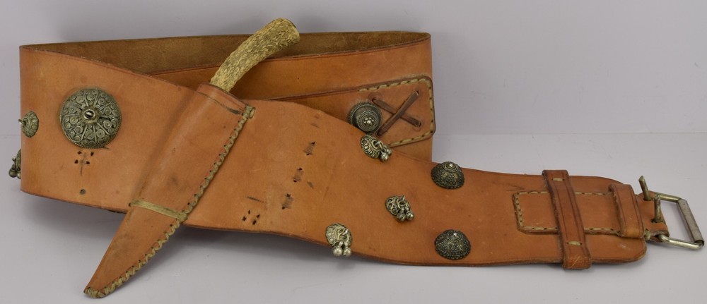 Vintage Dagger Ethnic with Leather Belt Ottoman?