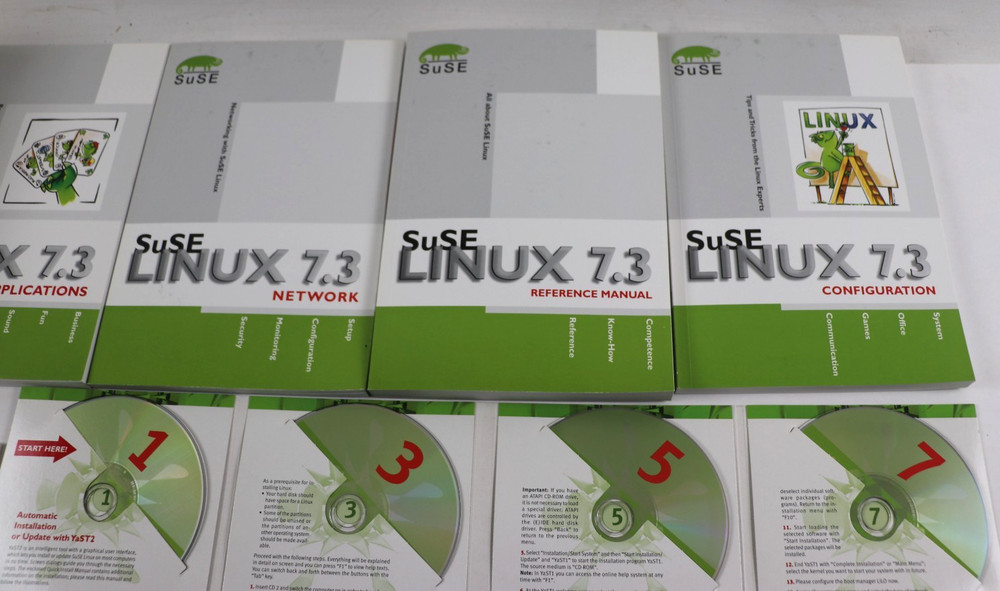 SuSE Linux 7.3 Professional 8 Disc CD Rom -
