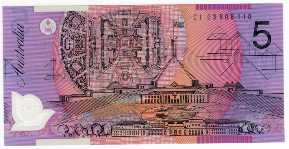 AUSTRALIA P-57b 5 Dollars 2003 UNC POLYMER
