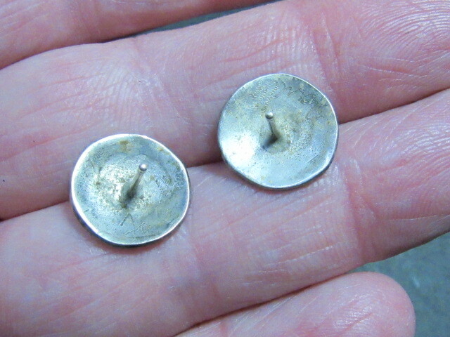 native american sterling earrings hand signed