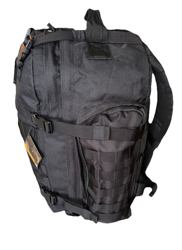 Highland Tactical Ballistic Molle Webbing Hydration Black Backpack Padded Back