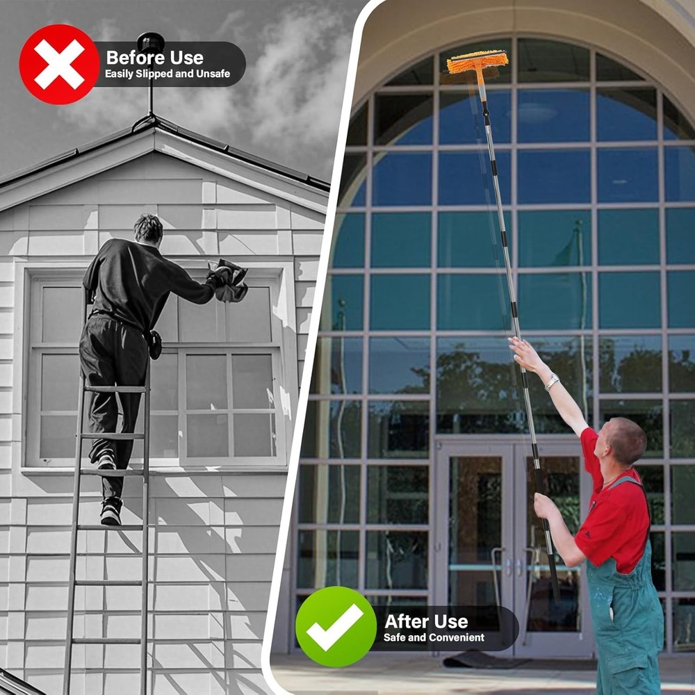 Paint Roller Extension Pole, 4ft to 12ft Pole black