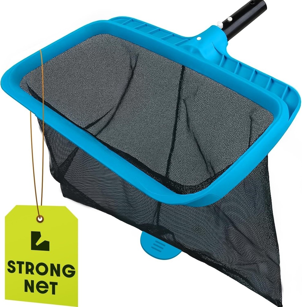 Ultra-Durable Pool Skimmer Net with Extra Deep Mesh for Effective Cleaning 17"