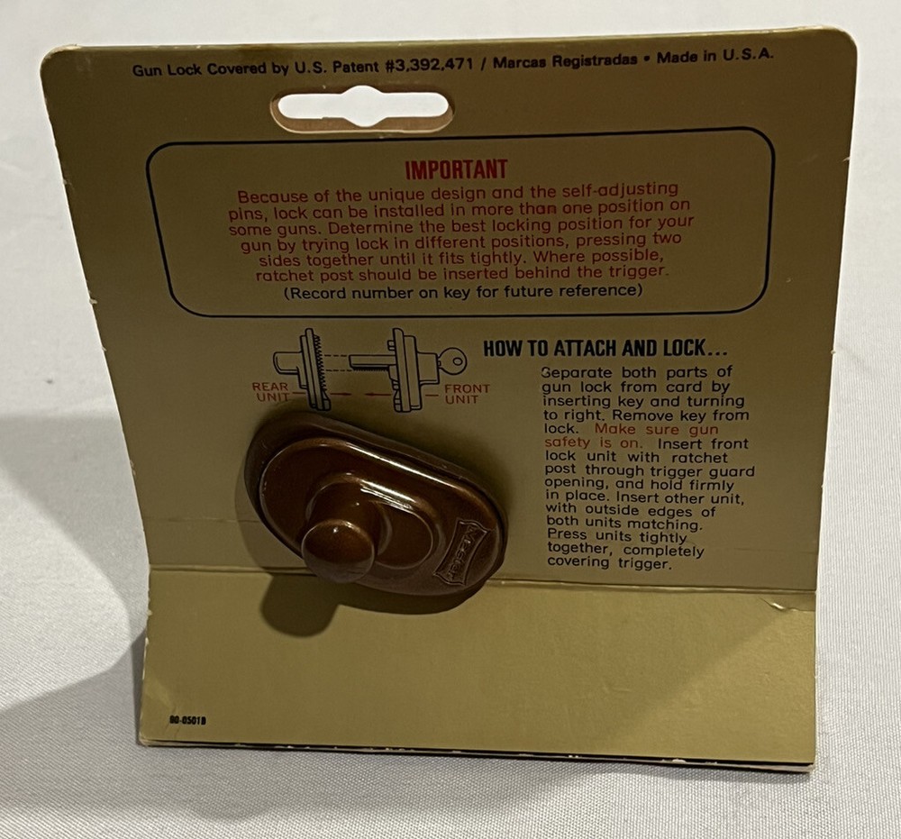 Master Lock 90 Trigger Gun Lock Vintage In Package NEW