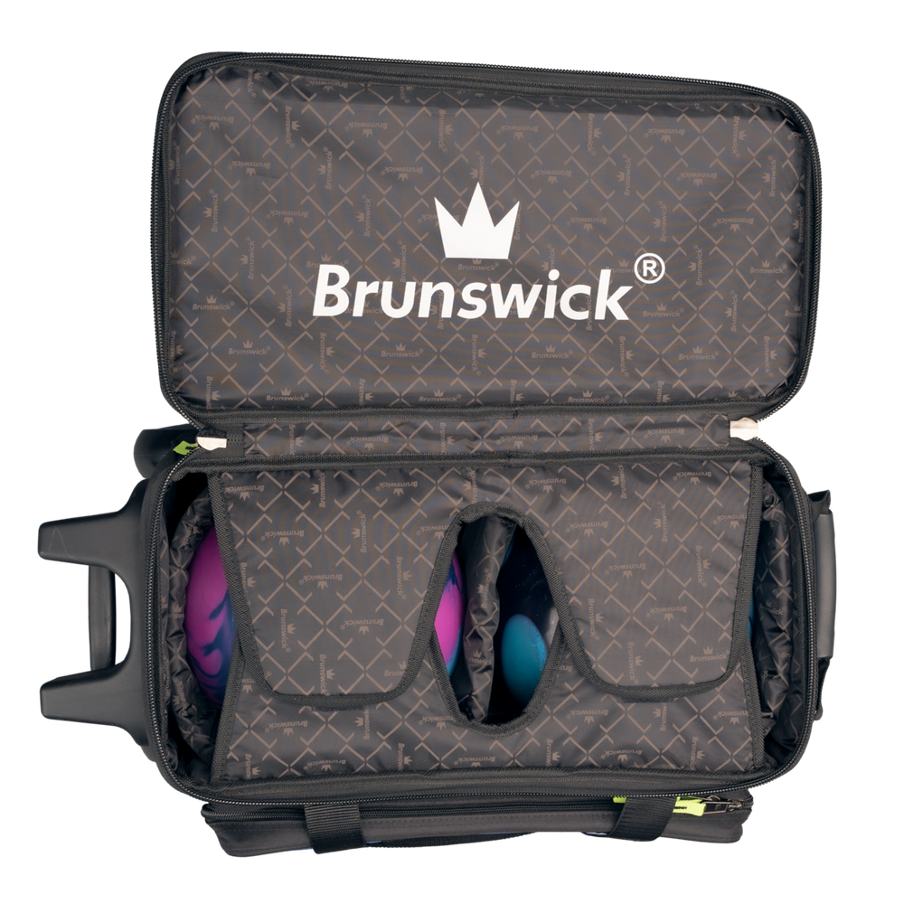 Brunswick Quest 2 Ball Roller Bowling Bag Blue