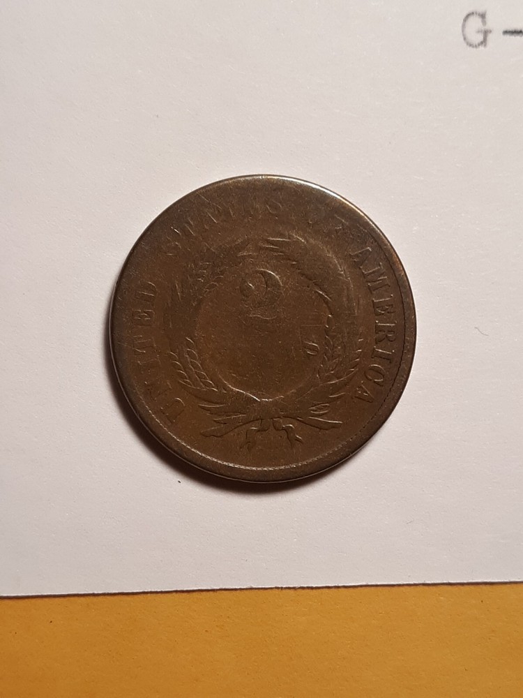 1866 Two Cent Coin Brown Good