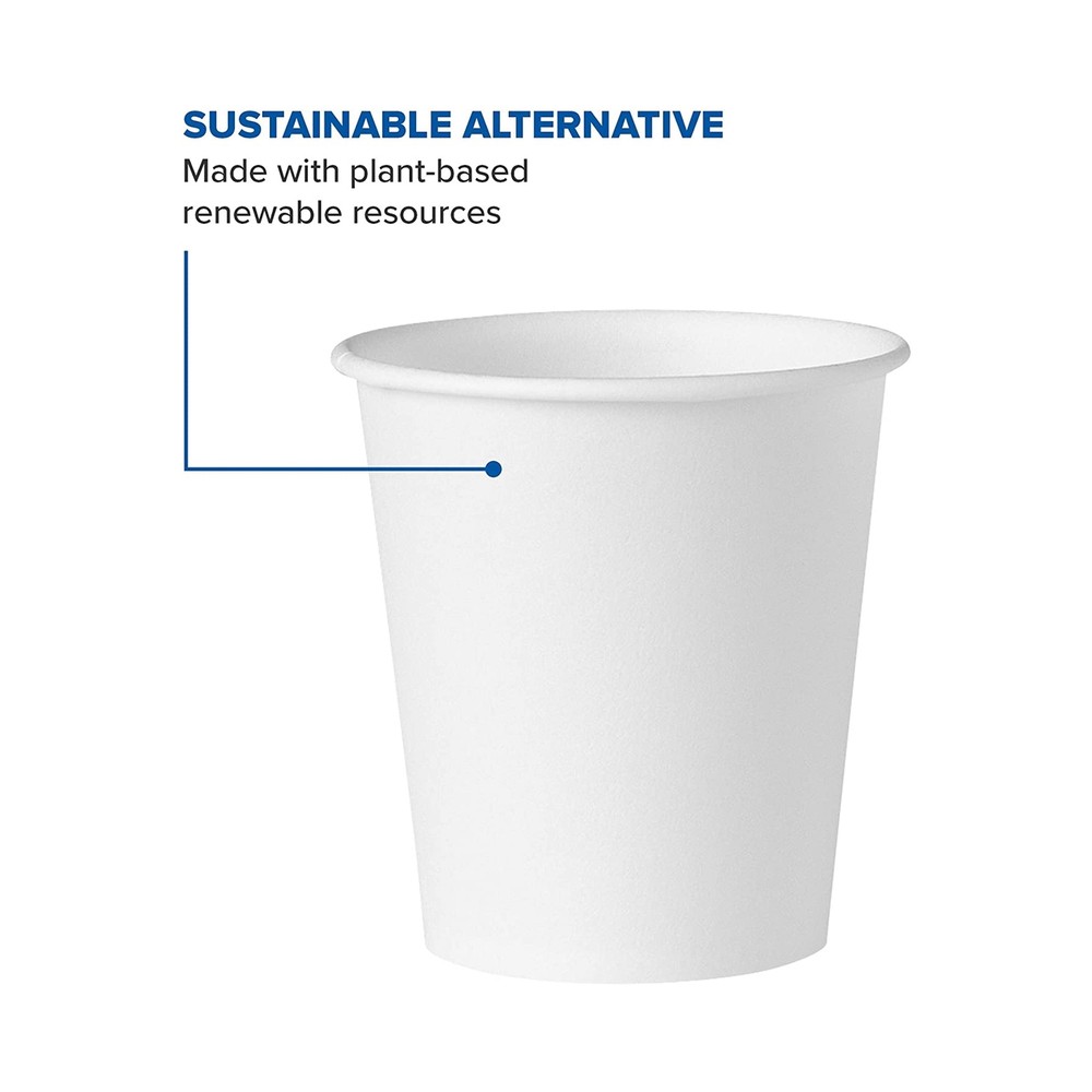 Bare Eco-Forward Disposable Drinking Cup White Paper 3 oz. 5000 Ct 44-2050