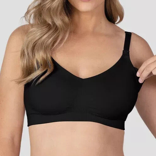 Bravado! BASICS Double Layer Seamless Maternity and Nursing Bra Black Small
