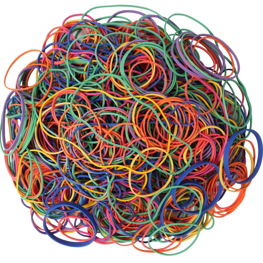 HAIDIBAO Rubber Bands Assorted Sizes 0.5lbs Multicolor Elastic