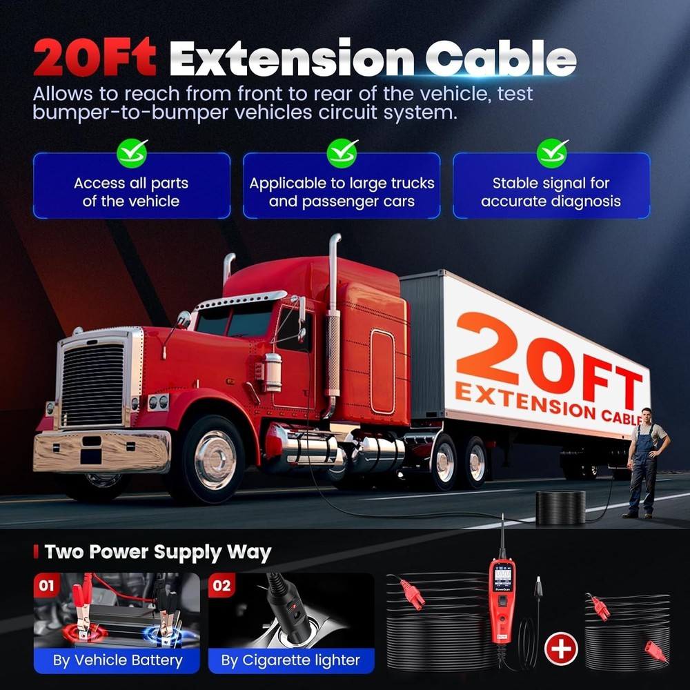 Advanced Power Circuit Tester with Overload Protection & Built-in Flashlight