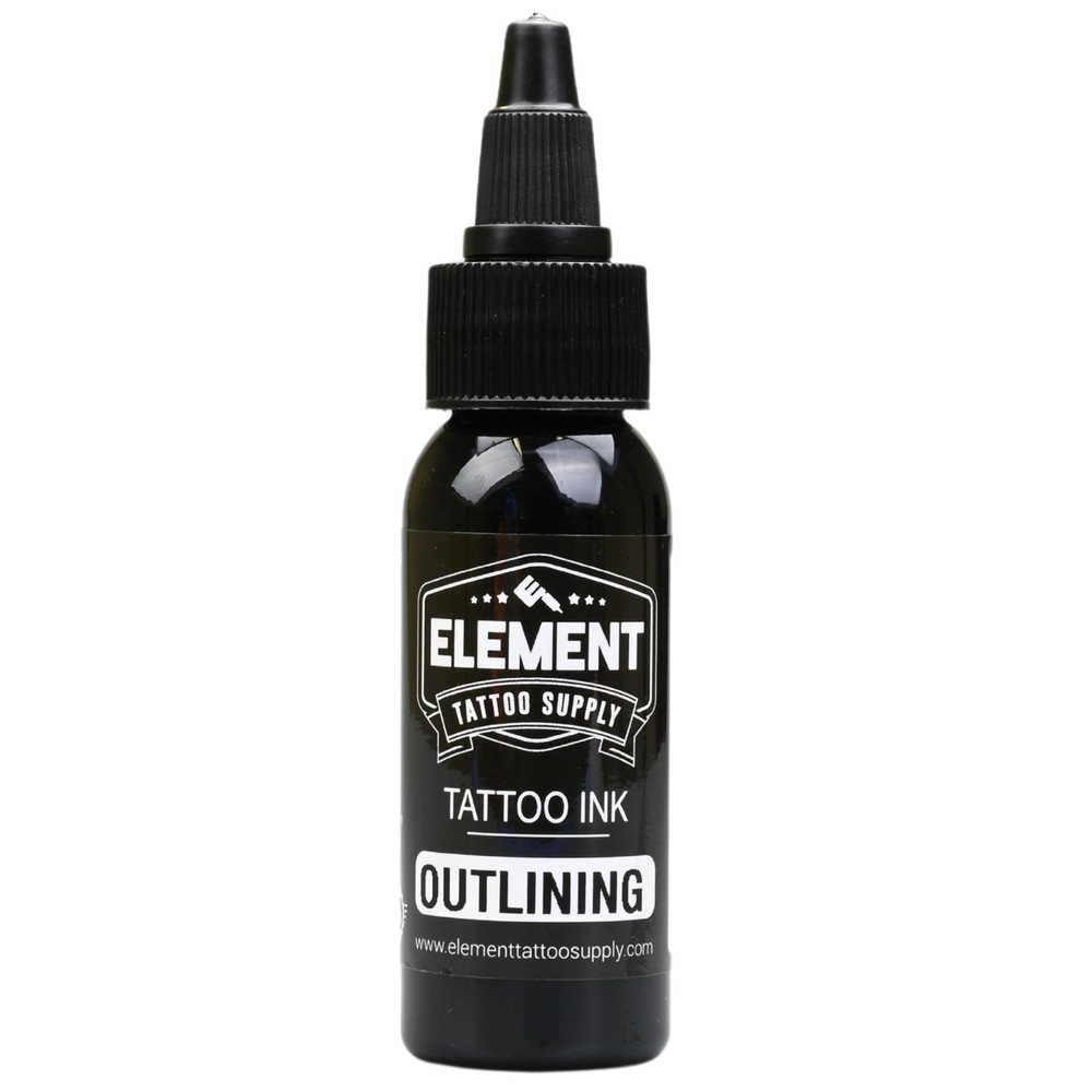 Element Tattoo Supply Nighthawk Black Ink - Permanent Solid 1oz,
