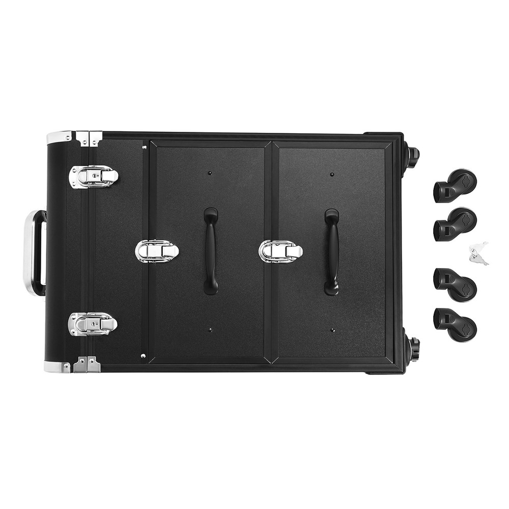 Makeup Train Case Professional Aluminum Rolling Cosmetic Trolley Makeup Storage