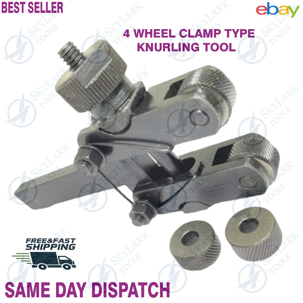 INDUSTRIAL KNURLING TOOL + FOUR WHEELS ENGINEERING LATHE TOOLS