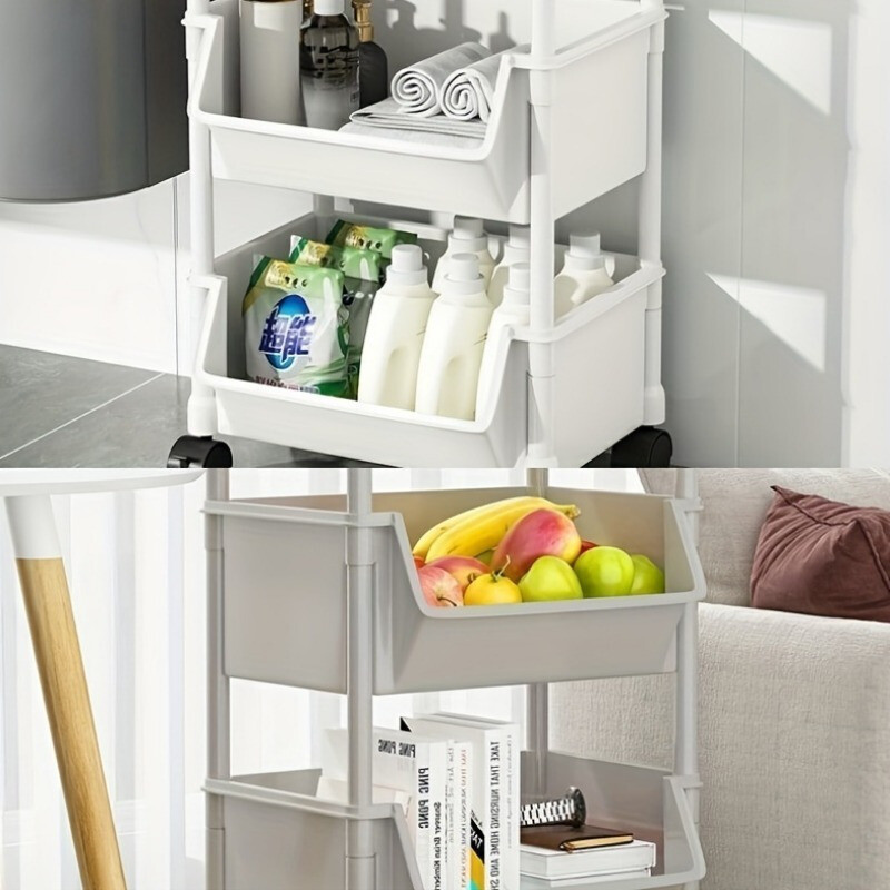 White Multi-layer Rolling Storage Cart for Spas & Salons
