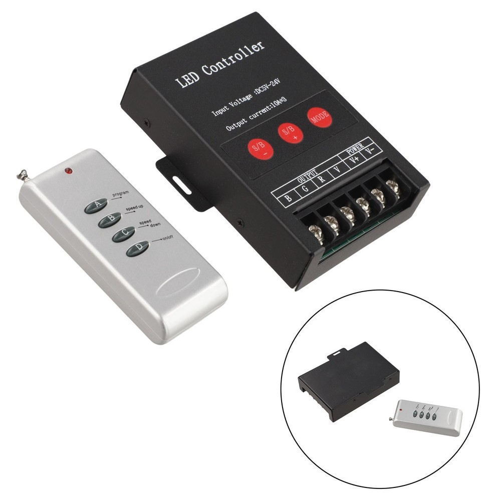 LED Controller with Remote for Dynamic Lighting and Brightness Control