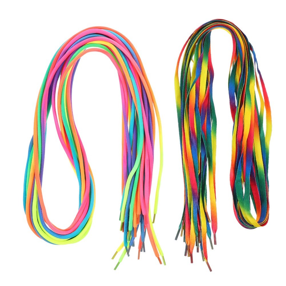 10 Pairs Gradient Shoe Laces Strings for Sneakers Flat Shoelaces