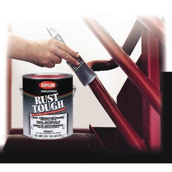 Krylon K11001201 Interior/Exterior Paint, Eggshell, Water Base, Black, 1 Gal