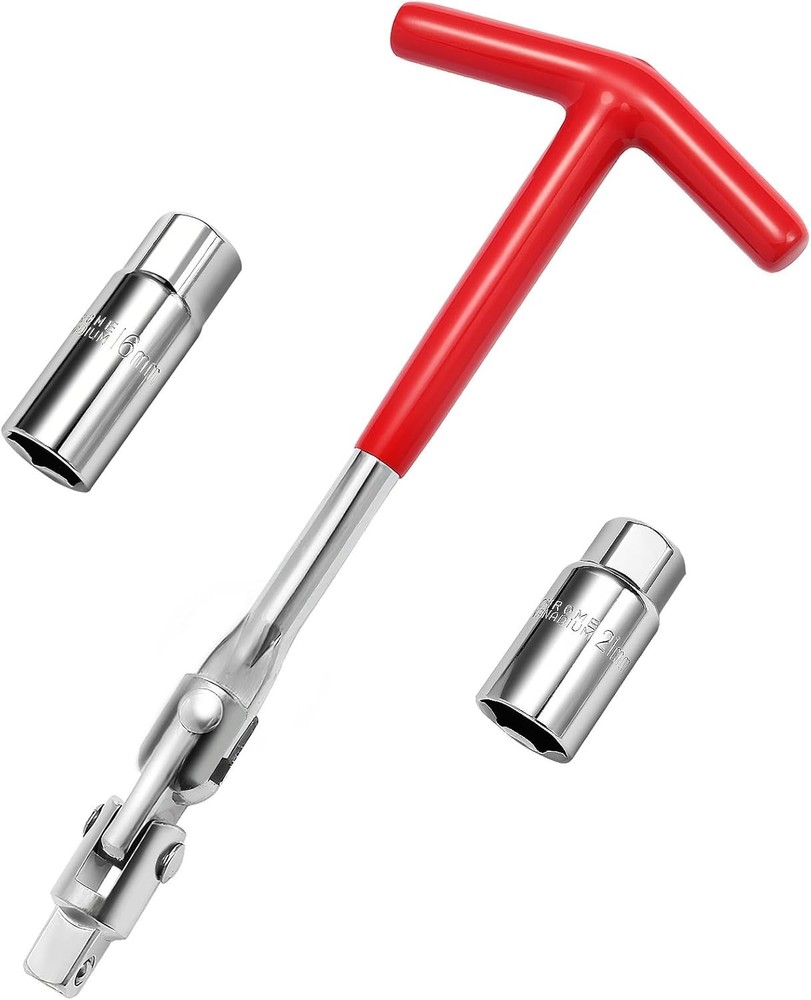 3Pcs Spark Plug Socket Wrench Set T-Handle 5/8 & 13/16 Tool