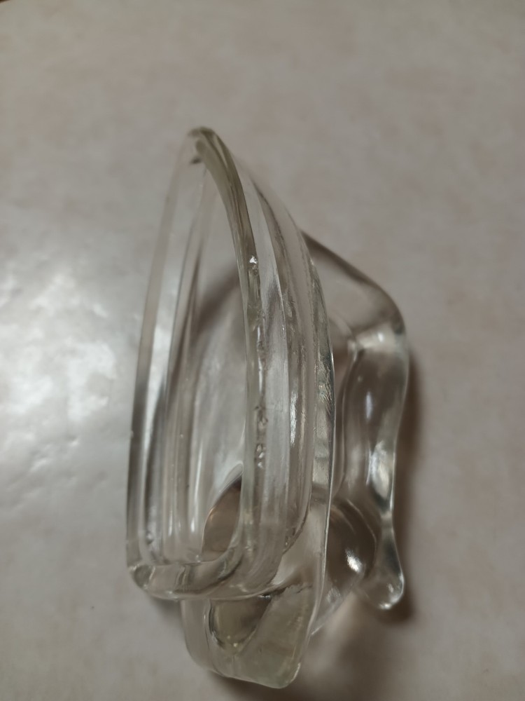 Vintage Glass Sad Iron Candy Container