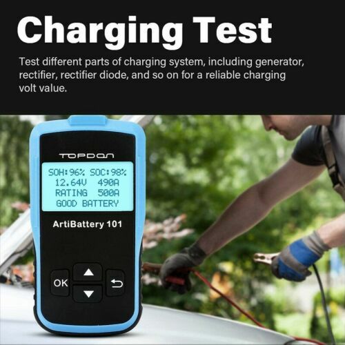 2024 TOPDON AB101 Battery Tester 12V Load Charging System Analyzer 100-2000CCA