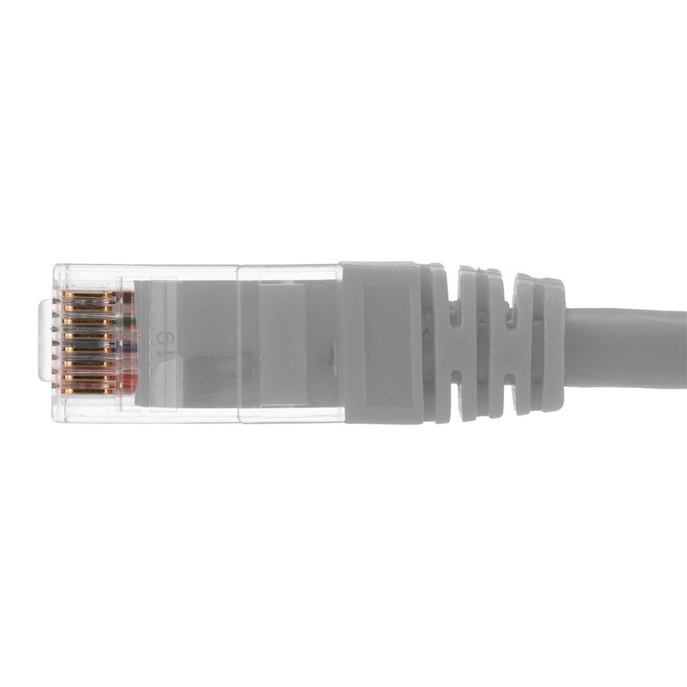 Ethernet Patch Cable CAT6A, UTP, 24AWG, 7 Ft, 10 pack, Gray