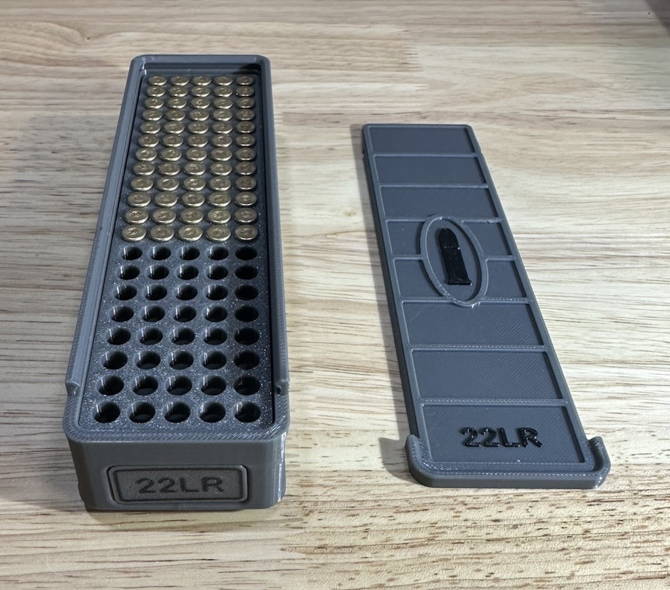 Stackable 22LR Ammo Box 100rd Capacity (6 Pack)