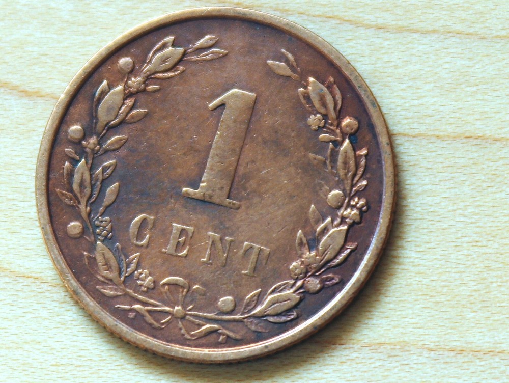 1900 Netherlands 1 Cent Small Date
