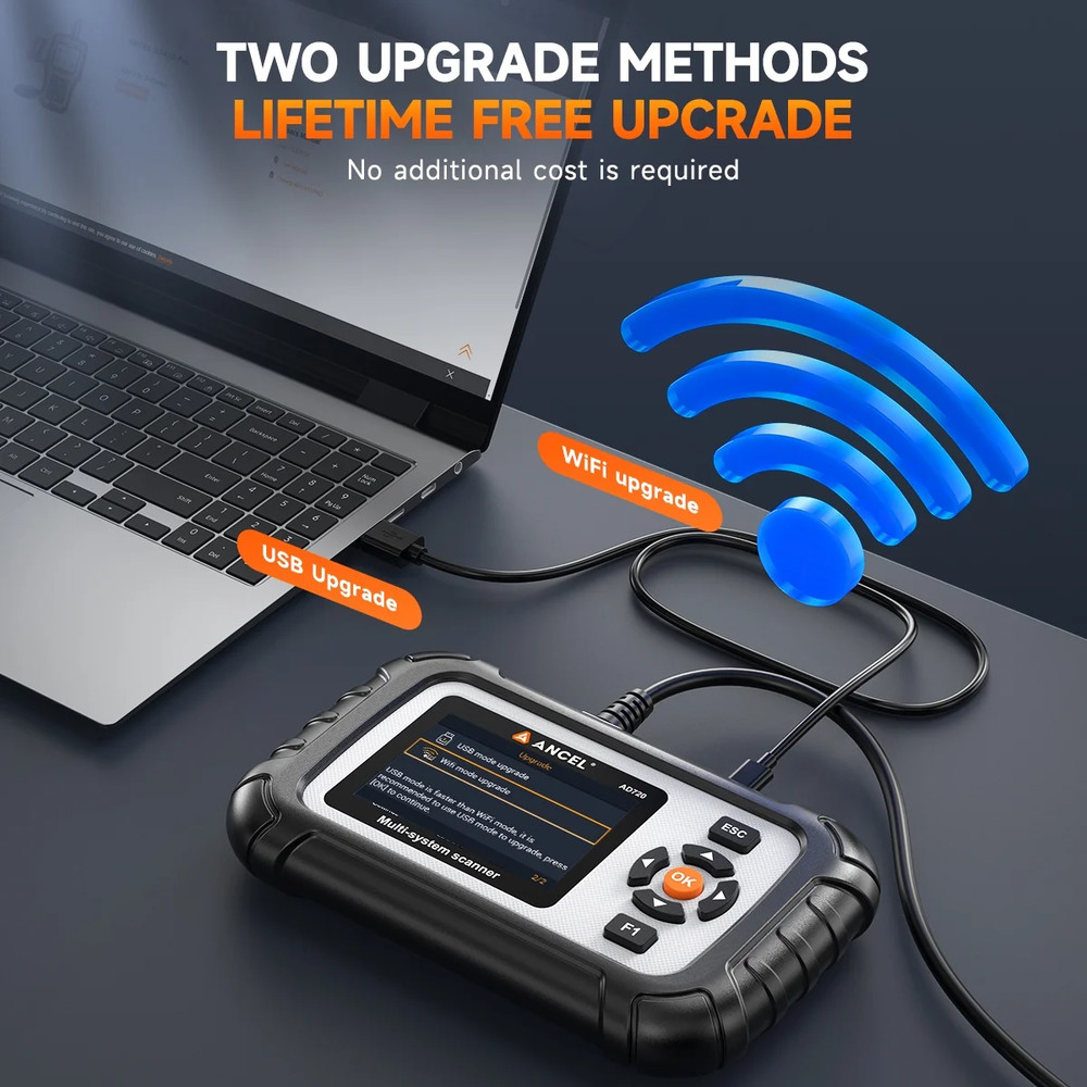 Automotive Battery Tester OBD2 Scanner Scan Tool ABS SRS TCM Engine Code Reader