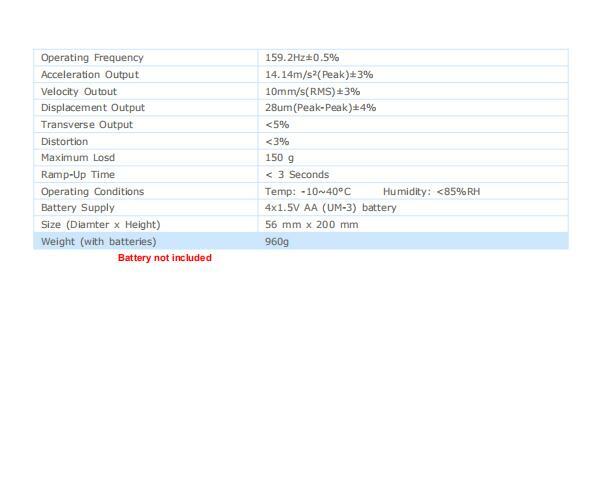 LANDTEK VMC-606 Vibration Calibrator Handheld Shaker Check-ing