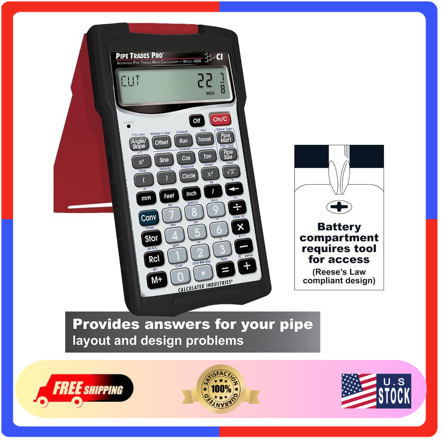 Pipe Trades Pro Calculator 4095, Advanced Math Tool for Pipefitters
