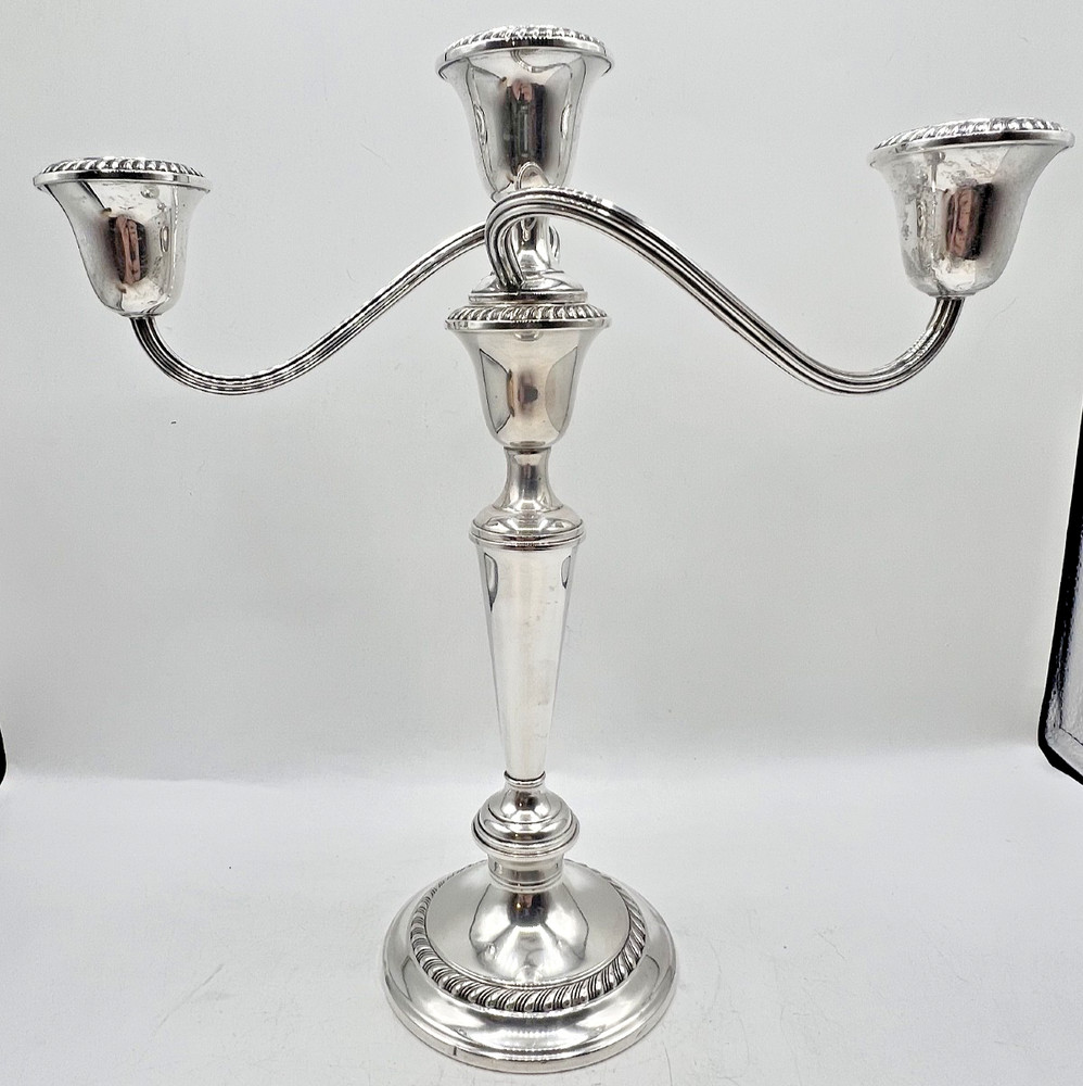 Vintage Gorham Sterling Silver three light candleabra