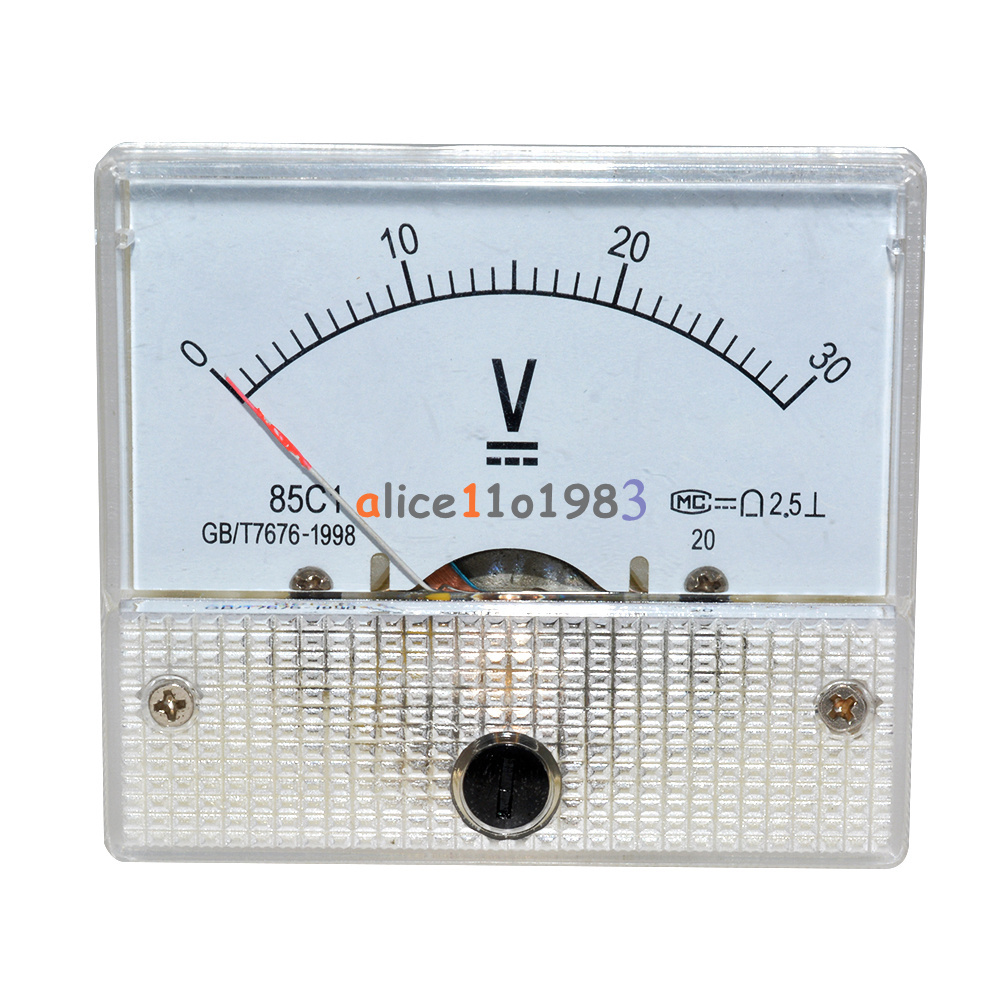 DC 30V Analog Panel Volt Voltage Meter Voltmeter Gauge 85C1 0-30V