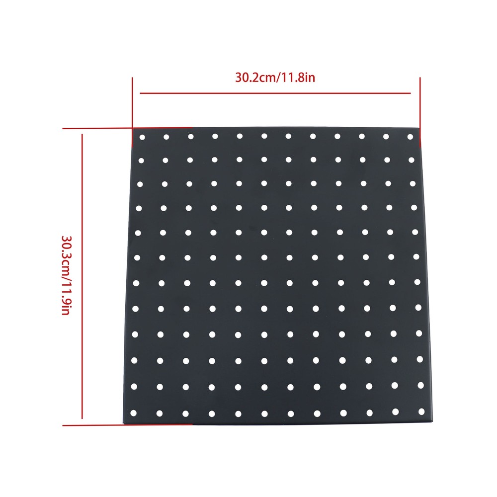 4 Pack Metal Pegboards Peg Boards Wall Organizer Panel Storage Hanger Tool Black