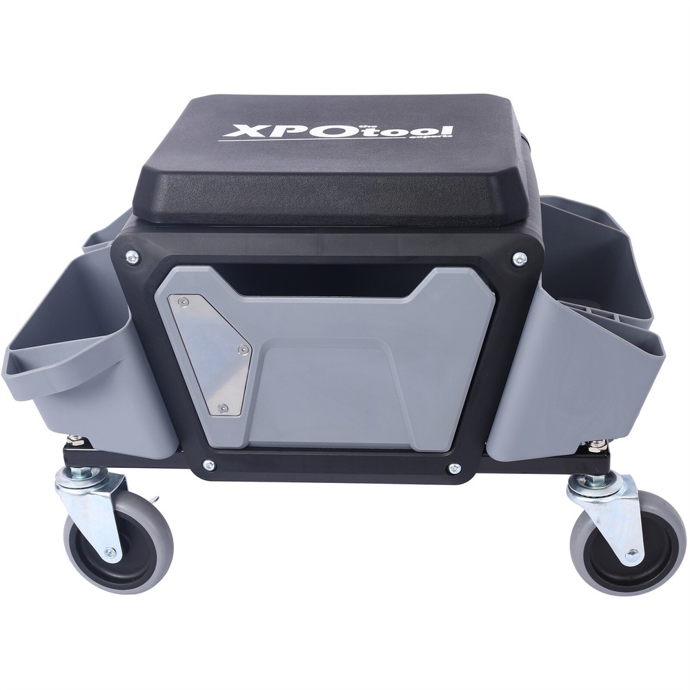 Garage Stool with Wheels Rolling Creeper with Soft Rubber Cushion Seating