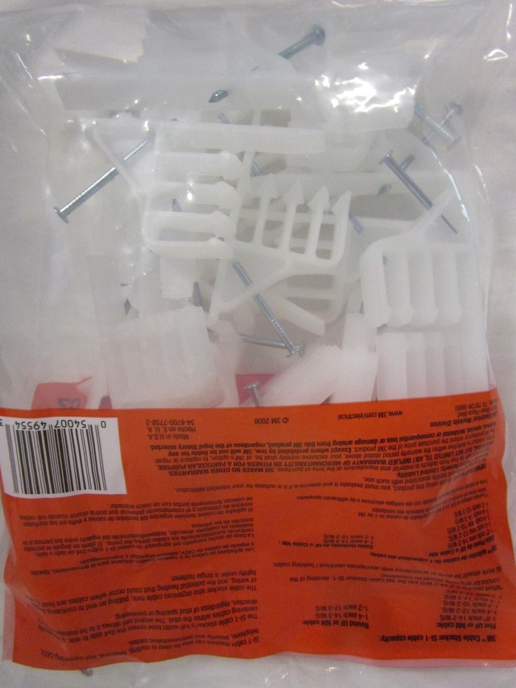 3M Stak-It 14-2 to 10-2 AWG Plastic Cable Stacker 25-Pack SI-1 3M