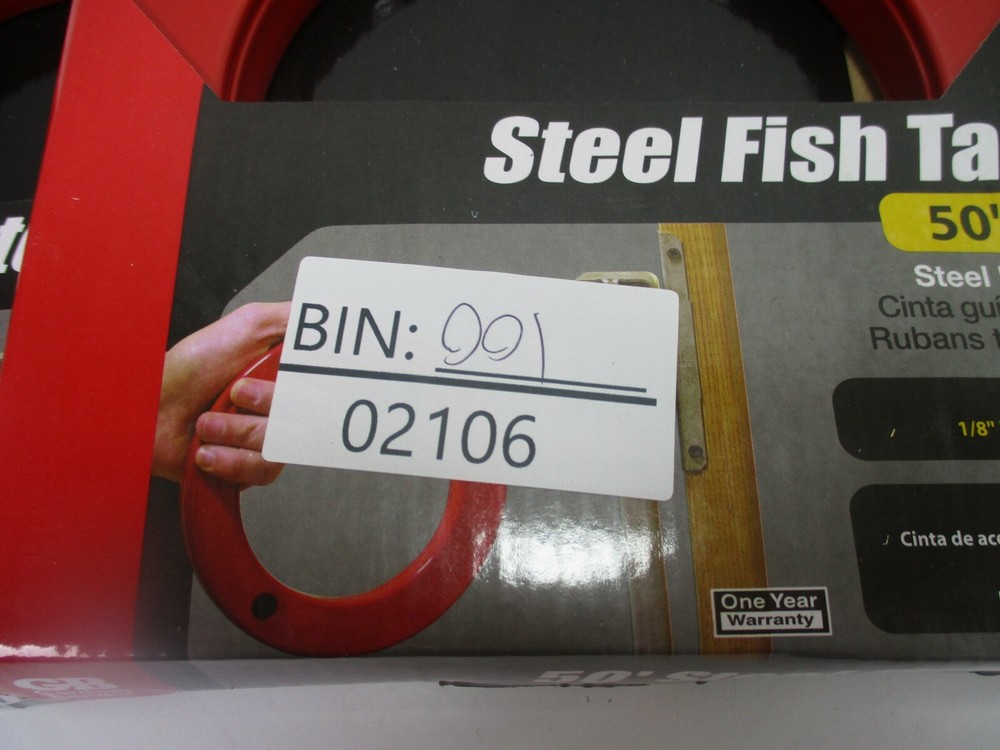 GB 50ft Steel Fish Tape Wire Cable Puller EFT-50B