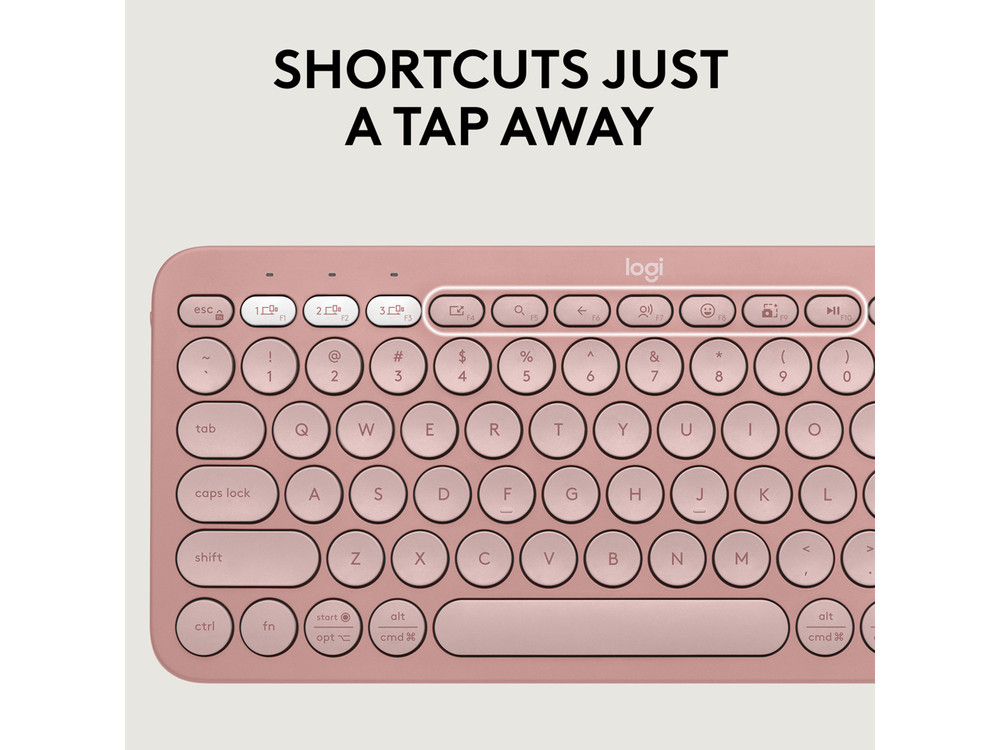 Logitech Pebble 2 Combo Wireless Quiet Keyboard and Mouse, Customisable, Logi Bo