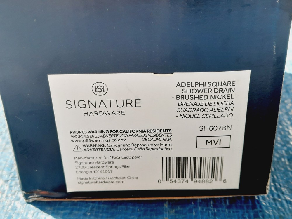 Signature Hardware 446691 Adelphi 4-1/2" Grate Shower Drain *READ*