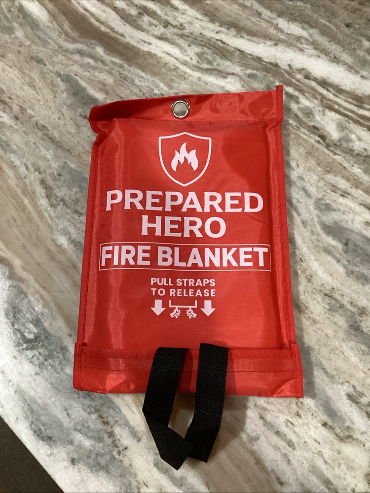 Prepared Hero Emergency Fire Blanket - Fire Suppression for Kitchen, 39x39